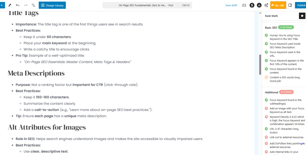 On-page seo fundamentals On-Page SEO Fundamentals